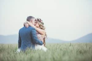 A photo of a man and woman inspires others to find love.