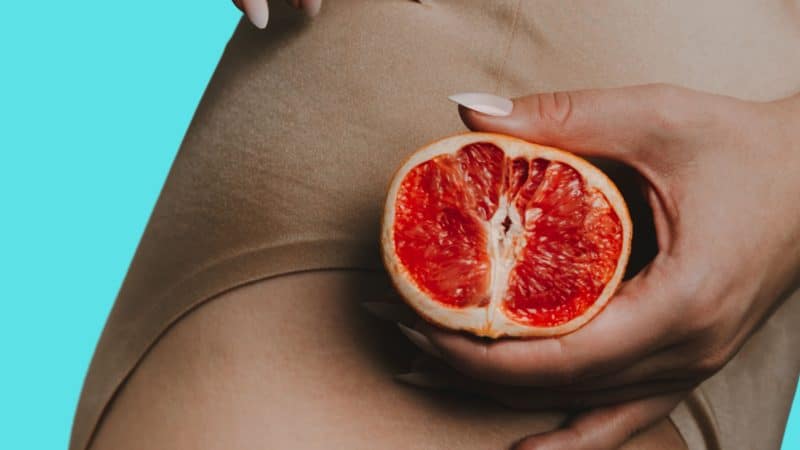 A photo of a woman applying the wide hips herbal remedy for building their hips muscles wider and waist slimmer.