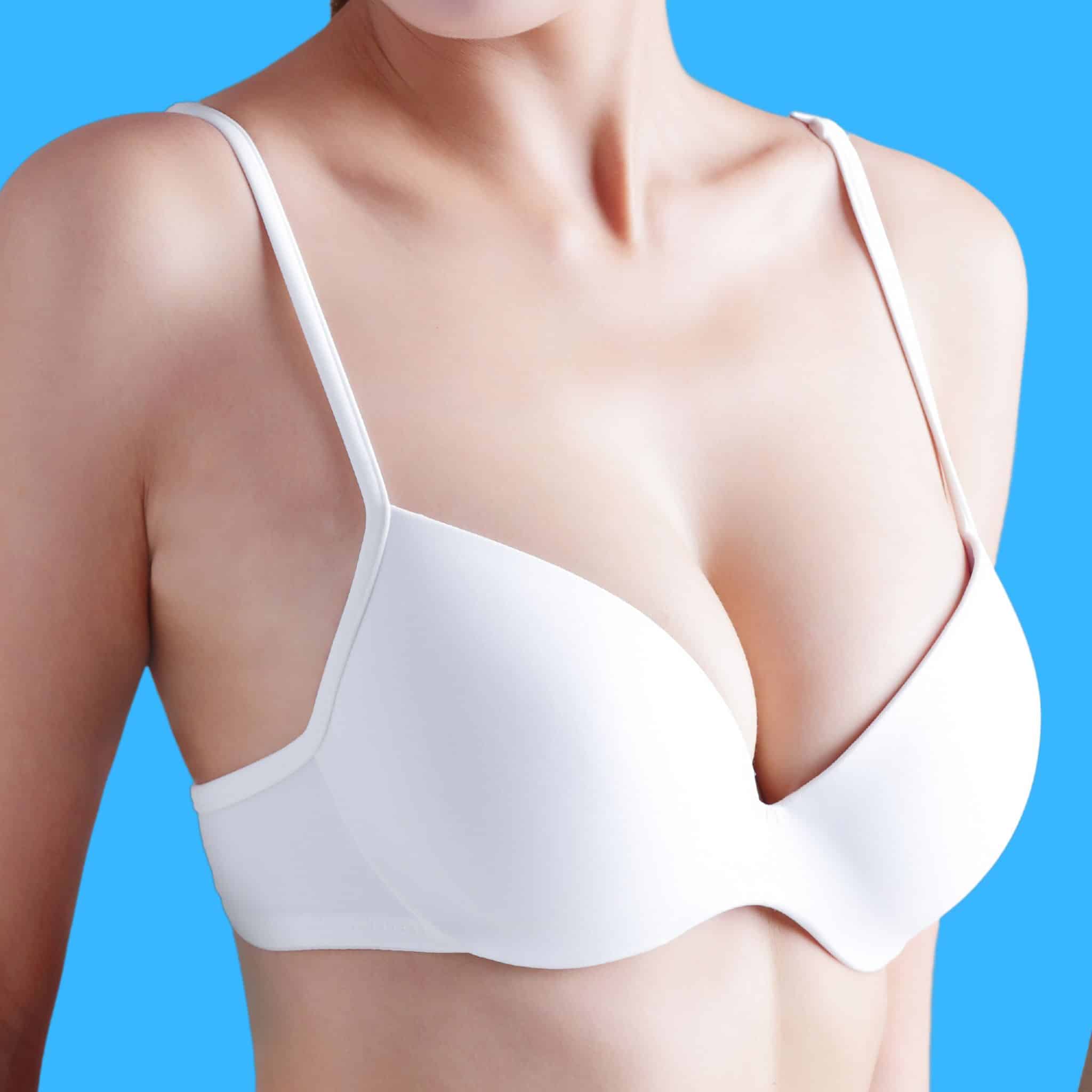 An image of a woman with bigger boobs after using our breast augmentation products.
