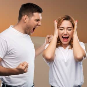 A man yelling at his wife shows the need for couples to use one of the spells to stop a divorce and prevent an ugly end to their marriages.