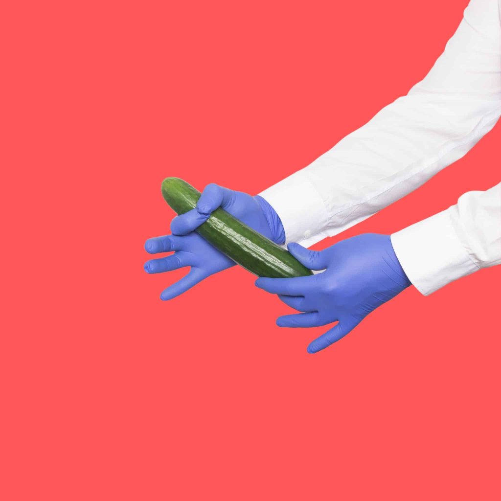 A photo illustration of how to apply penis enlargement oil