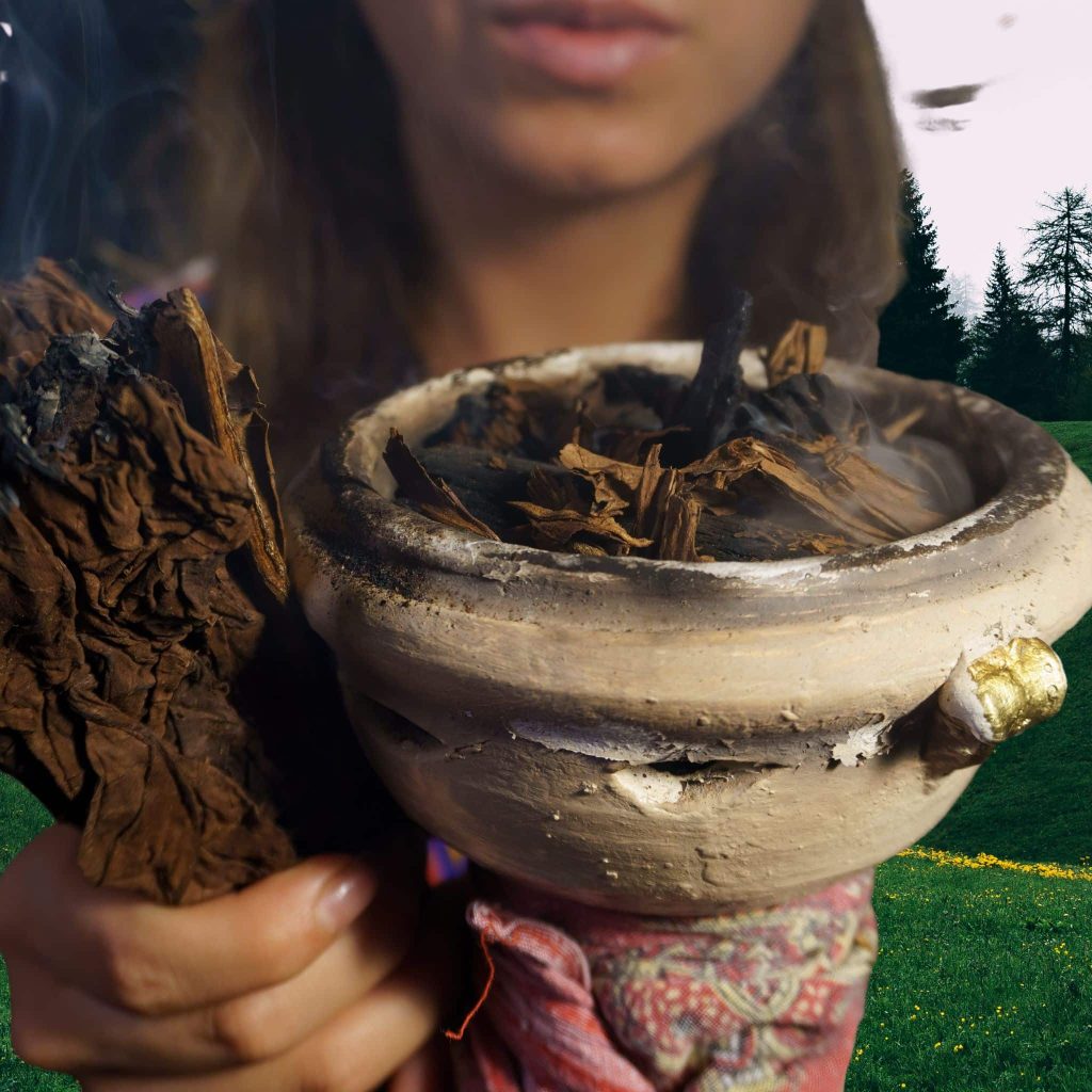 A picture shows a member of African witch doctors during a healing session