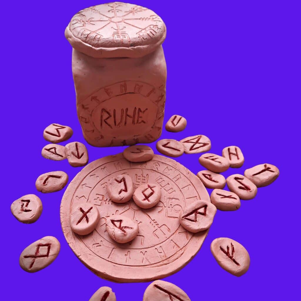 Interpreting the meaning of runes forms part of divining